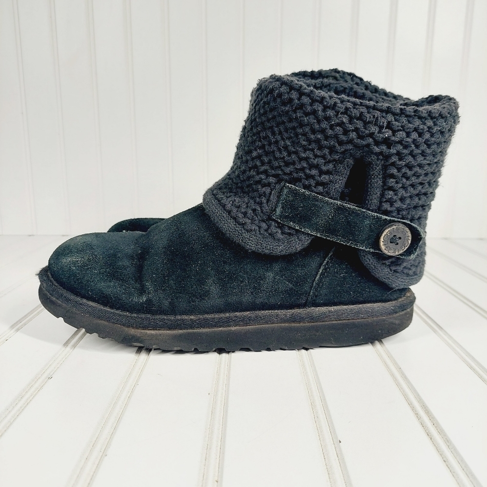 Ugg Darrah 1013859 K Black Suede Winter Boot C2